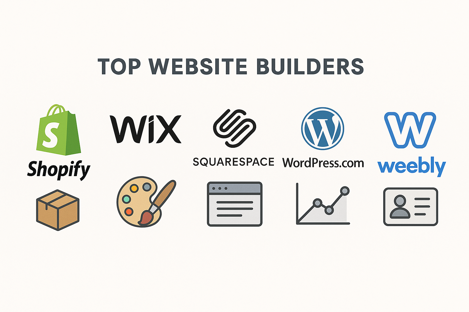 Best website builders comparison infographic