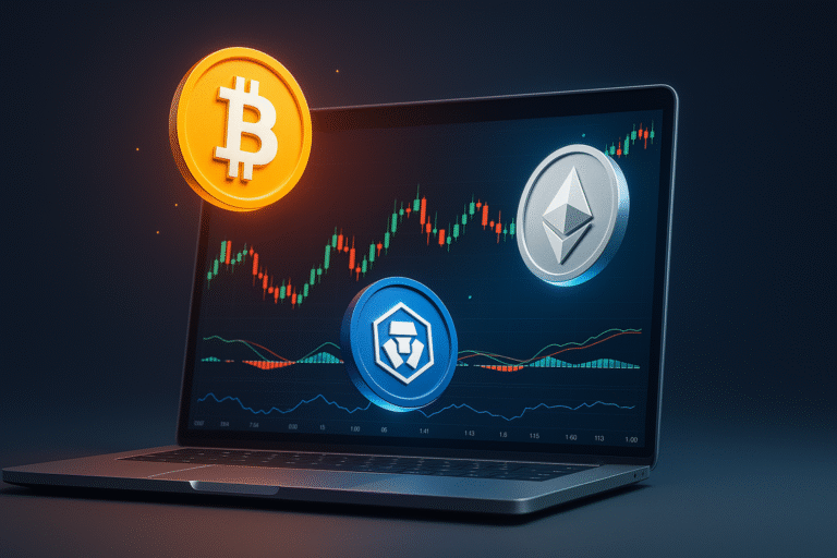 Digital padlock with Bitcoin, Ethereum, and USDT coins floating around, representing crypto exchange funding and safety basics
